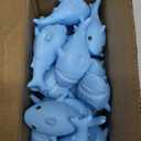 25 Pcs Rubber Sharks for Kids, Blue Shark Bath Toys Cute Floating Squeaky Mini Rubber Sharks for Shower, Classroom Carnival Prizes, Cake Decoration