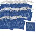 Iconikal Tie-On Cardstock Hanukkah Gift Tags, Star of David, 60-Count
