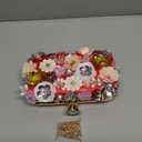 Lanpet Women Clutches Flower Evening Handbag Chain Strap Shoulder Bag (Red)