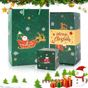 Yiishuiil 12pcs Surprise Box Gift Box, 2026 Christmas Explosion for Money, Pop Up Money Gift Box for Cash Gift, Christmas (Green)