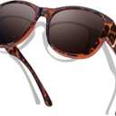 Xfeel Polarized Sunglasses Over Glasses for Women Trendy Shades Over Prescription Eyeglasses Sun Glasses