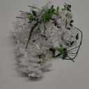 12Pcs Artificial Wisteria Flowers 3.6 Feet/Piece White Dense Artificial Fake Wisteria Vine Ratta Hanging Garland Silk Flowers String Home Party Wedding Decor(White-Dense)