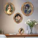 SIMON'S SHOP Vintage Gold Picture Frames 8x10, Oval Photo Frame for Wall and Tabletop, Rococo Antique Style Home Wedding Dcor