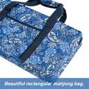 ZGME American Mahjong Set,166 White Tiles with Blue Bag and Accessories,4 Transparent All-in-One Mahjong Racks with Pushers,Complete Mahjong Set