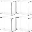 4 Pcs ETB Protector Cases, Acrylic Display Cases with Metal-gripping Lid, Box, Clear Dustproof & Waterproof Collectible Storage Boxes, Compatible with Elite Trainer Box