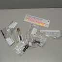 MEET ACROSS French False Nails Kit, Press on Nails with Glue 150Pcs Short Coffin Fake Nails French White Tip Pink Color Glossy Full Cover Glue on Nails for Women