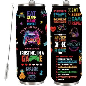 Game Tumbler Gifts, Stainless Steel Tumbler Travel Mug Men Women Birthday Gifts With Straw Lid Coffee Mugs Car Cup - 17 OZ B6 (Soccer)