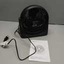 Amazon Basics Air Circulator Desk Fan for Bedroom, Home and Office, 90-Degree Tilt Head, 3 Speed Settings, Cooling, 35 Watts, Black, 11.1"W x 6.3"D x 10.9"H
