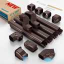 Mini Split Line Set Cover with 2 Flexible Ducts, 4" 17Ft, Brown