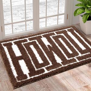 RoomTalks Washable Howdy Rug Indoor Doormat, Cowboy Country Brown Southwestern Bathroom Rugs Non Slip Bath Mat, Wild West Rodeo Texas Throw Rugs 2x3 Small Area Rug for for Bedroom Bathroom Kitchen