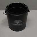 Perfnique Kitchen Compost Bin, 1.3 Gallon Countertop Compost Bin with Lid, Indoor Compost Bucket Includes Inner Bucket Liner and Carbon Filter, Small Compost Bin with Trash Bags (with Bags, Black)