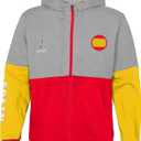 Outerstuff Unisex Kids' FIFA World Cup Country Contrast Panel Fleece Hoodie (Small, Red-gold-heather Grey)