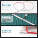 Art3d 20ft Outside Vinyl Corner Trim Peel and Stick for Tile and Wall Edges, Furniture Decoration Glittery Silver