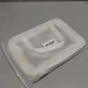 DAPOWER Travel Toiletry Bag for Women and Men, Matte Translucent Toiletry Bag with Handy Handle, Makeup Cosmetic Organizer Bag for Travel Toiletries Accessories (White)