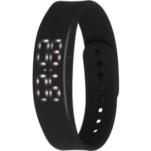 Mikikit Mens Wrist Wristwatch Bracelet Men Silicone Simple Sport Digital Watch Adjustable Smartwatch Mens Watches for Strap LED Black Electronic Digital Alarm Clock