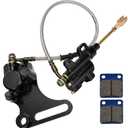 HIAORS Rear Brake Assembly Master Hydraulic Cylinder Caliper with Replaced Disc Brake Pad Coolster 15MM Wheel Axle for SSR 125cc 110cc Dirt Bike Pit Bike KLX BBR CRF TTR SDG 107 50cc 70cc Part