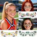 12Sheets Soccer Face Temporary Tattoos Sport Theme Tattoos for Europa World Cup Football Party Decoration Tattoos Stickers for Girls Boys Makeup Decals