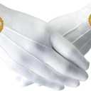 Imasoner Freemason White Cotton Gloves (White)
