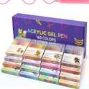 ROSYMENG Acrylic Gel Pens 160 Colors, UltraSmooth 1.0mm Tip with LargeCapacity Ink Pens, MultiSurface Coloring Pens for Journaling, Adults Coloring Books, Rock Painting, School and Art Supplies