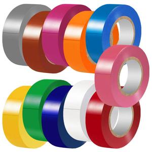 Electrical Tape Matte Rainbow 11 Colors Pack, Waterproof,Strong Adhesive, Durable, Easy-Wrap,3/4-Inch by 30 Feet (11 Rainbow Colors)