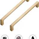 Ravinte 5 Pack Solid 6-1/4 Inch Square Cabinet Handles - Champagne Bronze Pulls for Drawers and Kitchen Cabinets - Hardware Handles