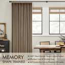 MIULEE Cafe Brown Pinch Pleated 100% Blackout Linen Curtains for Bedroom, Room Darkening Memory Trained Light Blocking Window Curtains 102 inches Long for Living Room, Black Out Pleat Drapes, 2 Panels
