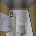 Elegant Design Minimalist Sconce with Linen Shade - Damp Rated in Brass Or Plated Steel, Minimalist Sconce, Damp Rated, Wall Lights, 6" W x 9" D x 16.5" H