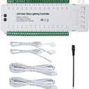 28 Channel 9 Modes LED Motion Sensor Stair Light Controller Automatic Stairway LED Controller Stair LED Light Motion Sensor Speed Brightness Adjustable (28 Channels)