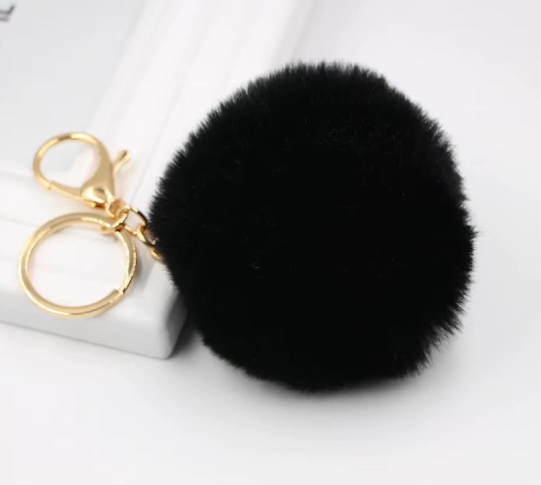 Fluffy Fur Pom Keychains Soft Faux Rabbit Fur Ball Car Keyring Pompom Key Chains Key Holder Women Bag Pendant Jewelry Gifts