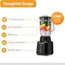 Toastmaster 5 Speed Blender with 48-oz Plastic Jar - Kitchen Blender with Stainless Steel Blades - For Fruit Smoothies & More - Multiple Speeds & Pour-Through Lid