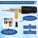 Adjustable Long Range Nozzle for Pressure Washer, Downstream Injection Spray Nozzle Kit 44.5 GPM, External Chemical Injector w/1/4" Quick Connect,15FT Hose,Shut-Off Valve & Filter,25004000 PSI.