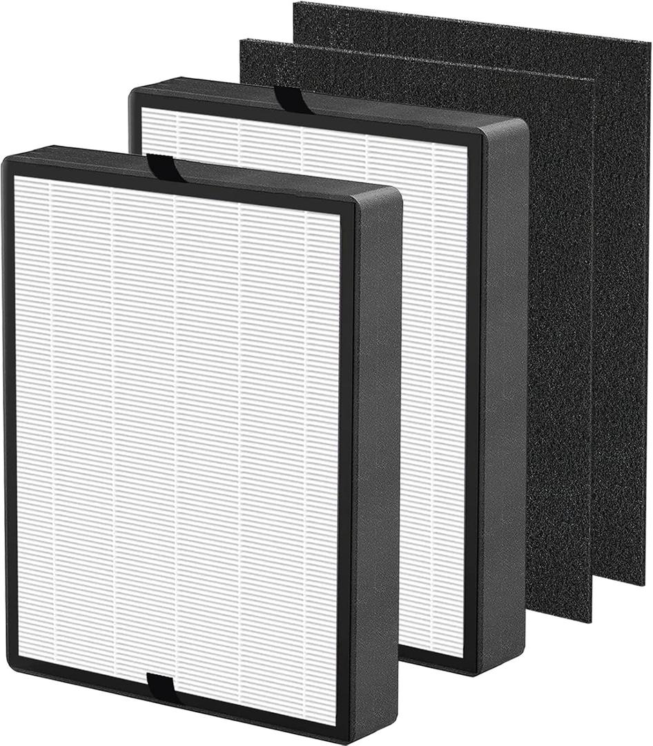 45i True HEPA Replacement Filter Compatible with BreatheSmart Flex and 45i Air Cleaner Purifier, 2 HEPA Filters with 2 Carbon Pre-Filters, B4-Pure Filter Part # B4-Fresh / FL40-Silver-Carbon, 2 Pack