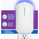 Flying Insect Trap &  Cartridges - Compatible with M364A Refill - Plug in Fruit Fly Trap for Indoor - Bug Catcher for Gnats, House & Fruit Flies - Use in Any Room (1 Device & 2 Cartridges)