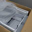 Semi Automatic Self Cleaning Cat Litter Box,Large Kitty Litter Box,Odor Control,No Smell,High-Capacity,Pull and Scoop,Easy to Clean,for Micro Crystal cat Litter, White with Lid (White/Gray-New)