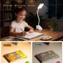 Clip on Light,9 Brightness+5 Color Clip on Lamp with 4000mAh Battery,450 Lumen Rechargeable Desk Lamp with Clamp,48 LED Reading Light for Bed,Cordless Reading Lamps for Bed/Headboard/Craft