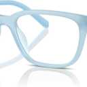 ARNETTE Men's An7250u Pheobe Universal Fit Square Prescription Eyewear Frames (Frosted Light Blue / Demo Lens)