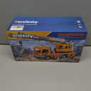 Large Crane Truck Toy with Extendable Crane Arm, Lights & Siren Sounds, Assemble & DIY Truck Engineering Vehicle Toy for Boys Girls Christmas Birthday Gifts Kids Toys for 3 4 5 6 7 8 Years Old