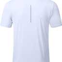 Yundobop Men's Athletic Workout T-Shirt Breathable Short Sleeve UPF 50+ Running Tee (White, S)