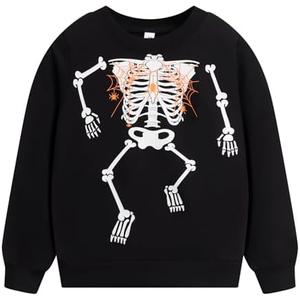 RETSUGO Toddler Little Boys 100% Cotton Crewneck Sweatshirts Long Sleeve Shirt Pullover Sweater Kid Fall Clothes 7 Years