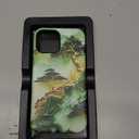 DorisMax for iPhone 16 Pro Case - Wireless Charging Compatible - Dual-Layer Hard Shell + Silicone Cover - Shockproof Protective Phone Case with Stylish Designs for Women - Gold Inlaid Jade Carving