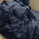 Queen Size Heated Blanket - Dual Control Electric Blanket Queen with 5 Heating Levels, 10 Hours Auto Off, Overheat Protection, Washable Flannel Sherpa Heating Blanket, 84 x 90 Inch, Navy