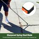 58in Crack Weeder with Spring Steel L-Shaped Blade Adjustable Stainless Steel Handle Garden Crevice Weeding Tool for Sidewalks, Driveways, and Patios