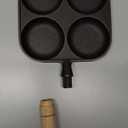 4 Cup Eggs Pan, Cast Iron Fried Egg Pan Pancake Pan Burger Omelet Cooker Griddle Egg Skillet for Breakfast, Kitchen Cookware for Gas Stove and Induction Cooker