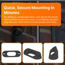 SplashNColor Angled Doorbell Mount Compatible with Reolink Video Doorbell Camera 2K 5MP Heavy Duty ABS Reolink Mount for Secure Installation Adjustable 35-Degree Angle for Optimal Viewing Black
