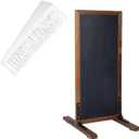 42x18 inch Large Chalk Board Sign, Free Standing Easel Chalkboard Signs, and 40 Piece Set Large Letter Stencils for Menu Board