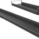 Expandable Magnetic Spice Rack, 16 to 30 Inch Over Stove Organizer Shelf, Heavy-Duty Kitchen Storage Solution with Strong Magnets, Space-Saving Spice Rack Organizer Black 30 inch