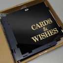 AerWo Black Wedding Card Box with Lock, Acrylic Gift Card Box for Party with 3D Letters, Large Wedding Card Boxes for Reception Elegant Wedding Memory Box Envelope Box for Graduation Birthday Decor