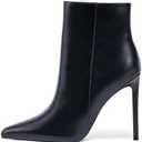 Elisabet Tang Women Heeled Ankle Booties,Sexy Pointed Toe 4 inch Stiletto High Heel Fashion Ankle & Booties with Side Zipper High Heel Boots Dress Evening Party Boots Shoes, Size: 8