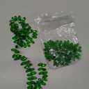 PATIKIL 2 Strands 180-190Pcs Teardrop Crystal Beads, 12x6mm Faceted Teardrop Briolette Horizontal Glass Beads Loose Bead for Bracelet Jewelry Making, Grass Green