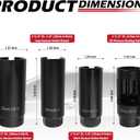 7PCS Sensor Socket Set,Heavy Duty Oil Pressure Sensor Socket 22mm 27mm 29mm,Side-Cut Access Automotive Tools for Removing & Install Sensors